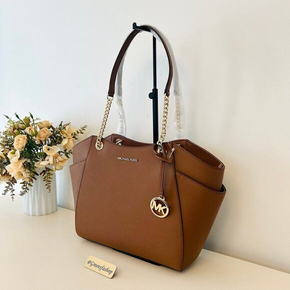 Michael Kors Purse & wallet jet set travel large chain tote shoulder bag - Picture 3 of 12